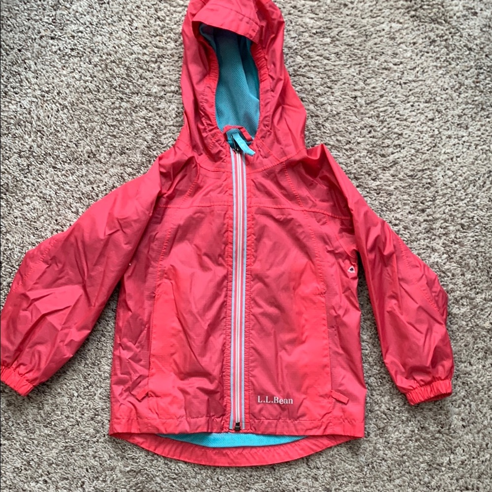 L.L. Bean Pink Raincoat with Water-Resistant Material and Durable Construction